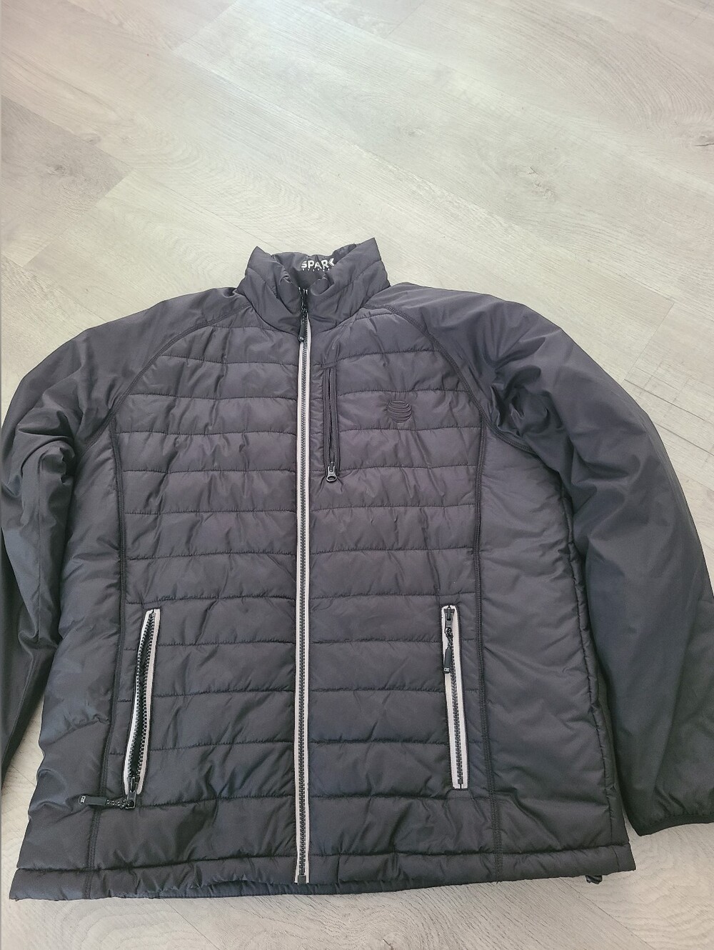 Men's Black Quilted Hybrid Jacket